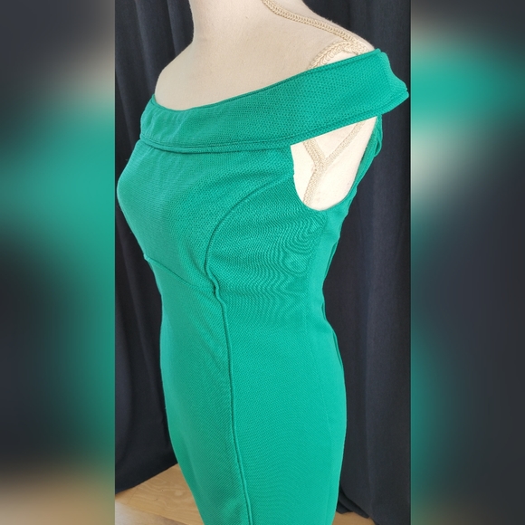 Teal Off The Shoulder Midi - Picture 11 of 12